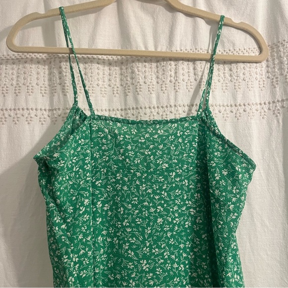 NWT Monki Green Floral Slit Midi Dress size 40 / UK 12 - Picture 7 of 11